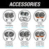 1942-1948 Pontiac Torpedo Series 29 Recessed Frenched Headlight Conversion Kit Set 7" Bucket Trim Ring Bezel
