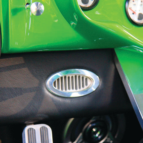 Billet Air Conditioning A/C and Heater Vent Installed on Dash