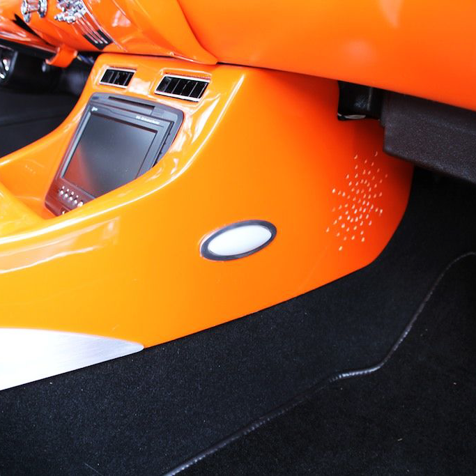 Billet Dome Light Installed on Side of Center Console