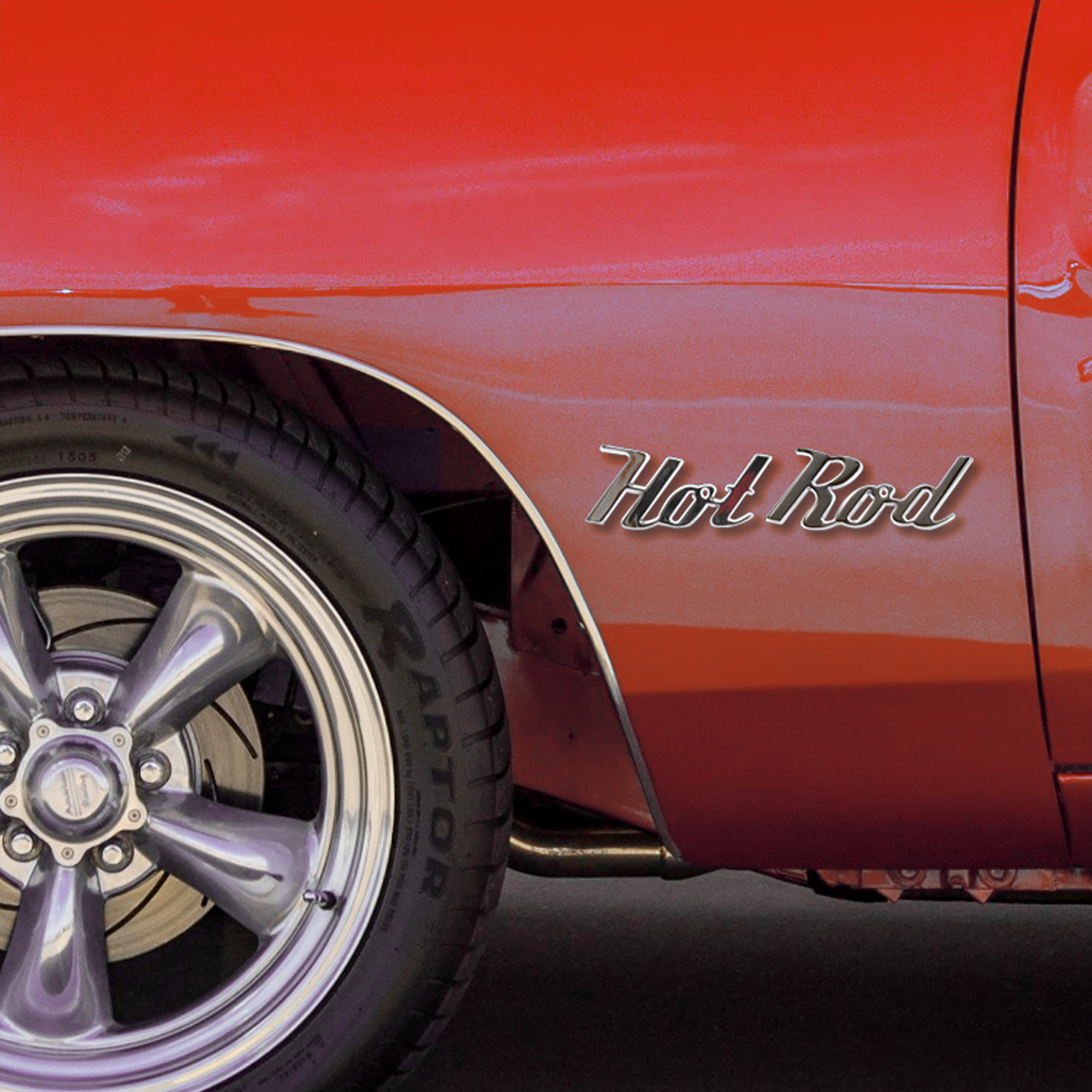Hot Rod Script Emblem Installed on Fender