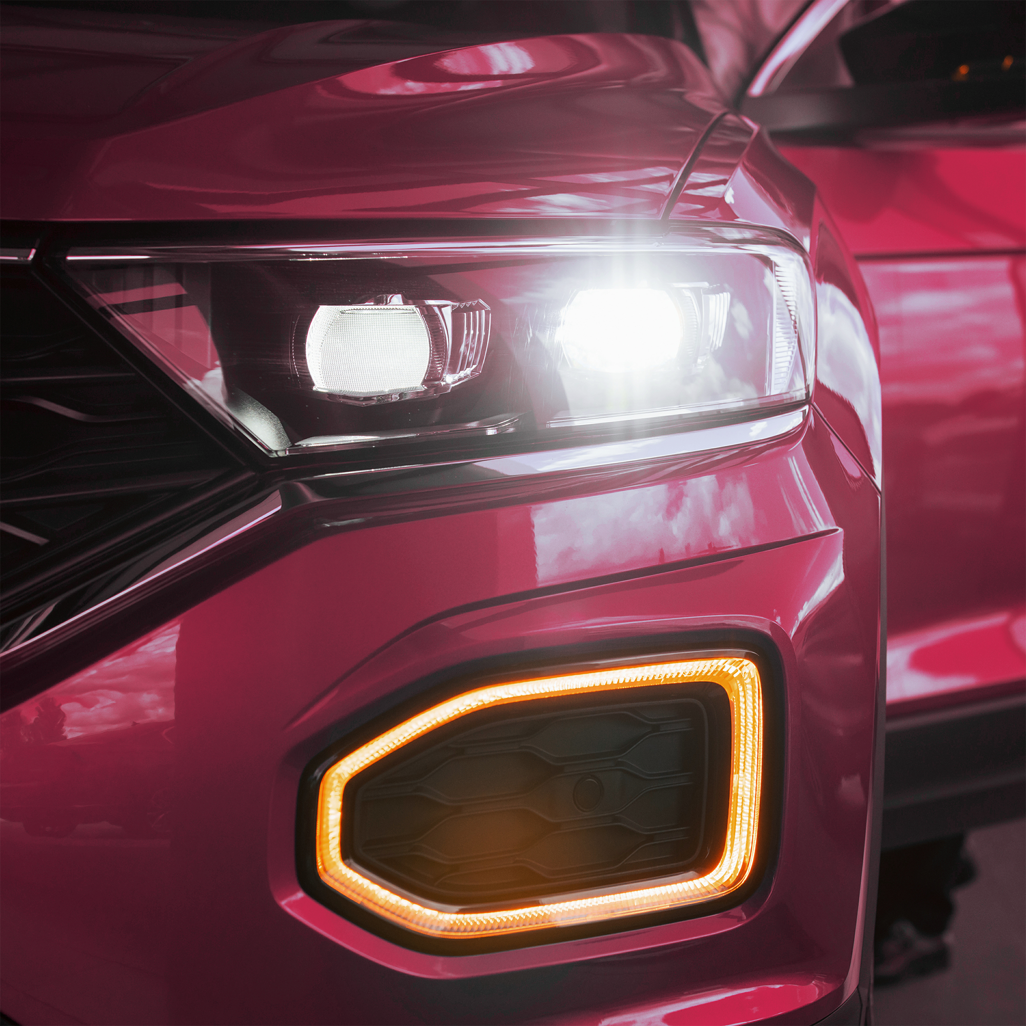 Headlights on Car