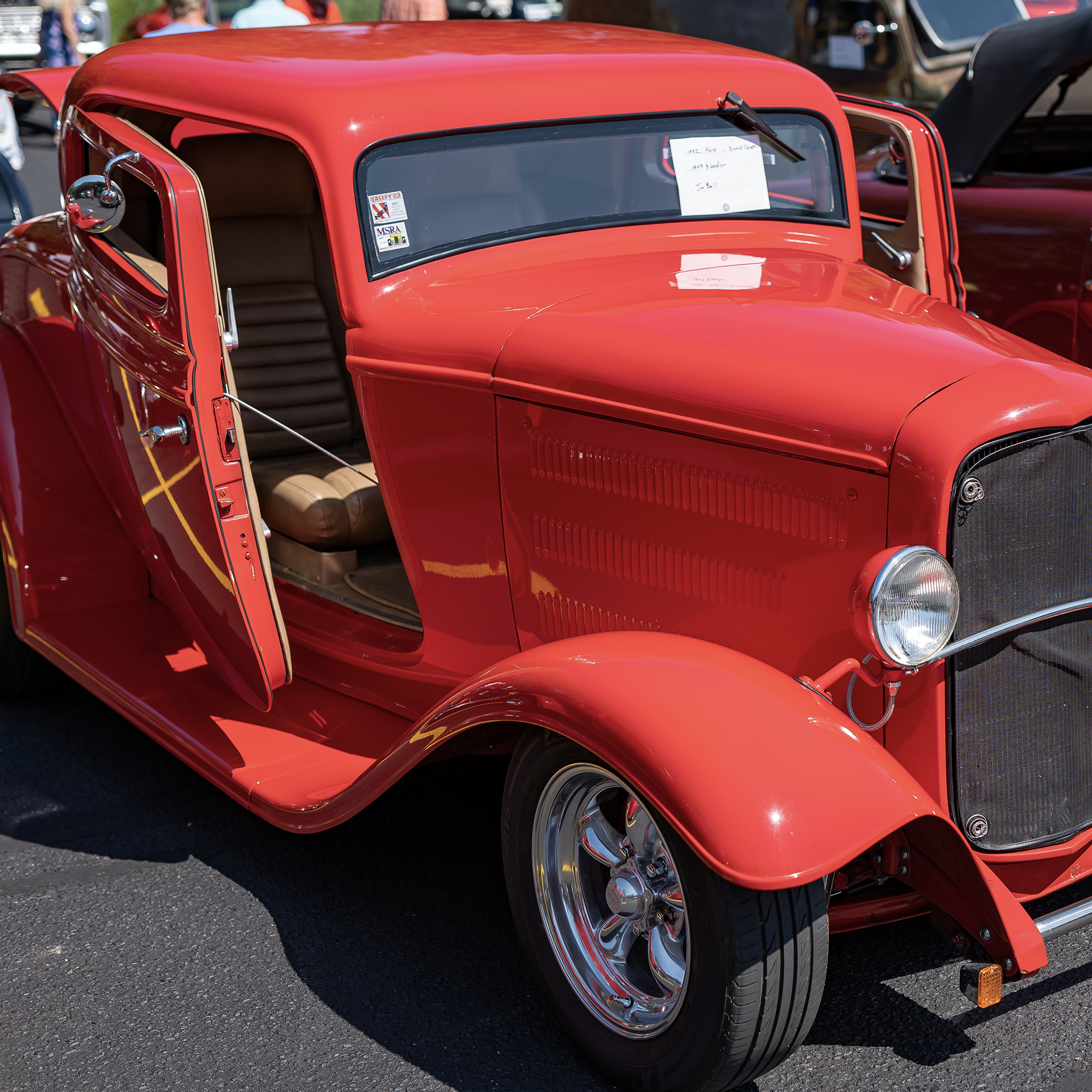 Suicide Doors on Classic Car with Door Prop