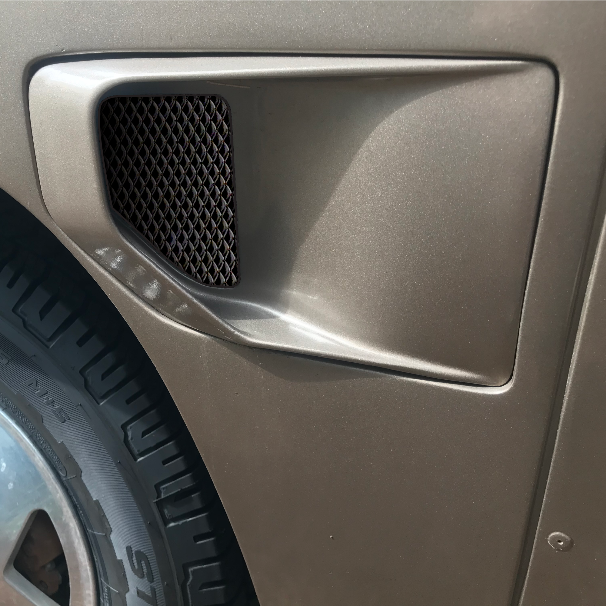 Metal Grill Mesh Installed on Air Duct