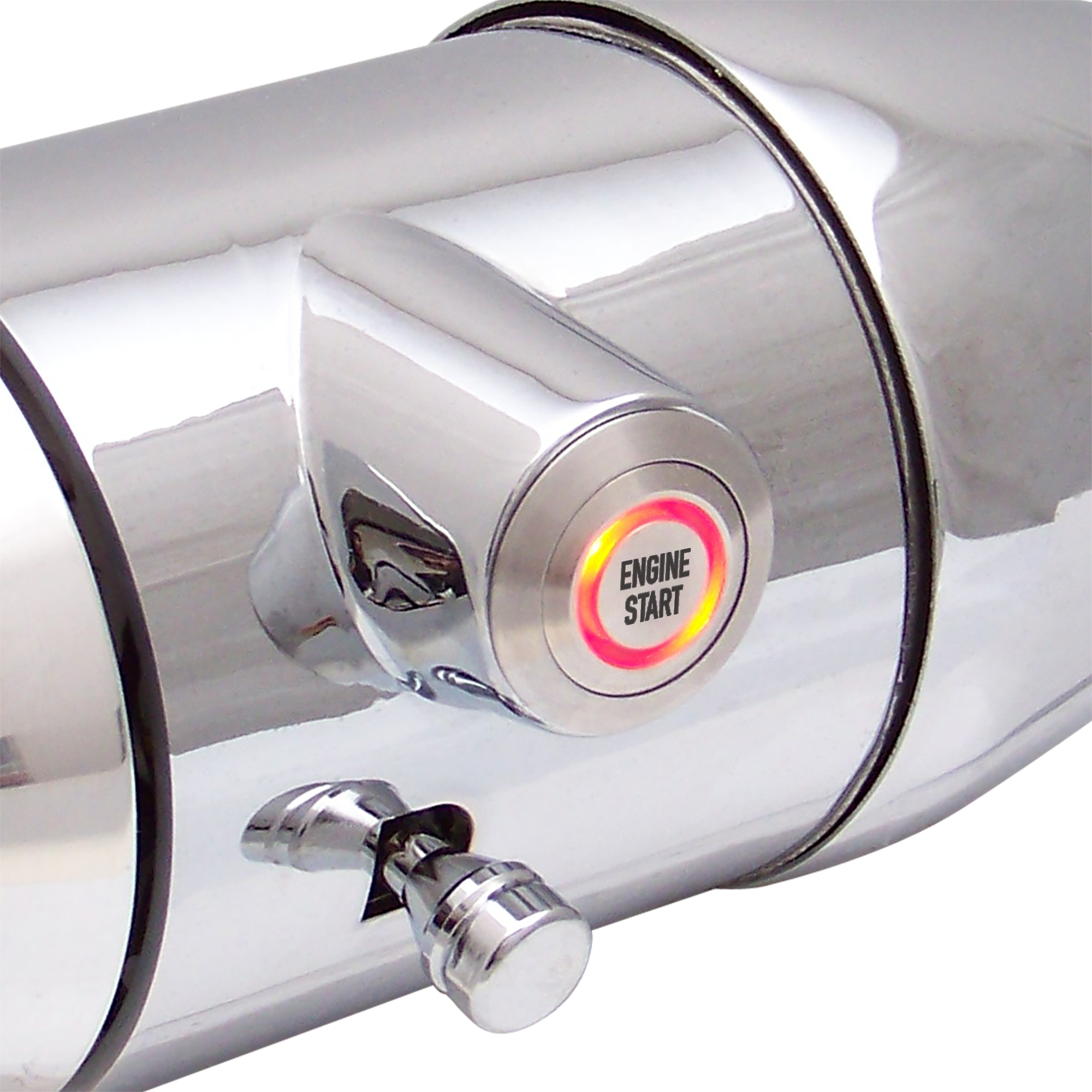 Engine Start Billet Button Installed on Steering Column