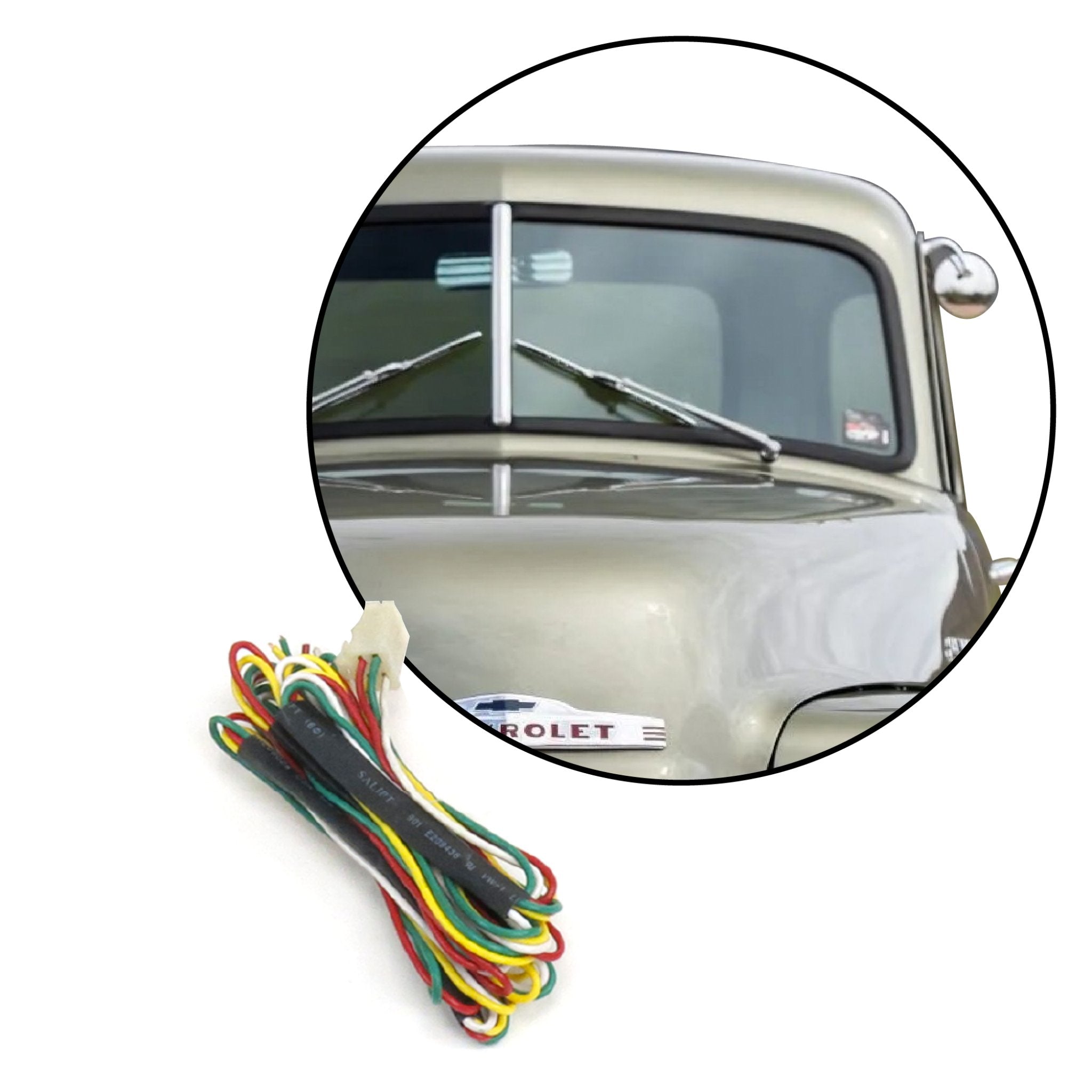 AutoLoc Plug-N-Play Universal Aftermarket Windshield Wiper Wiring Harness 12v DC