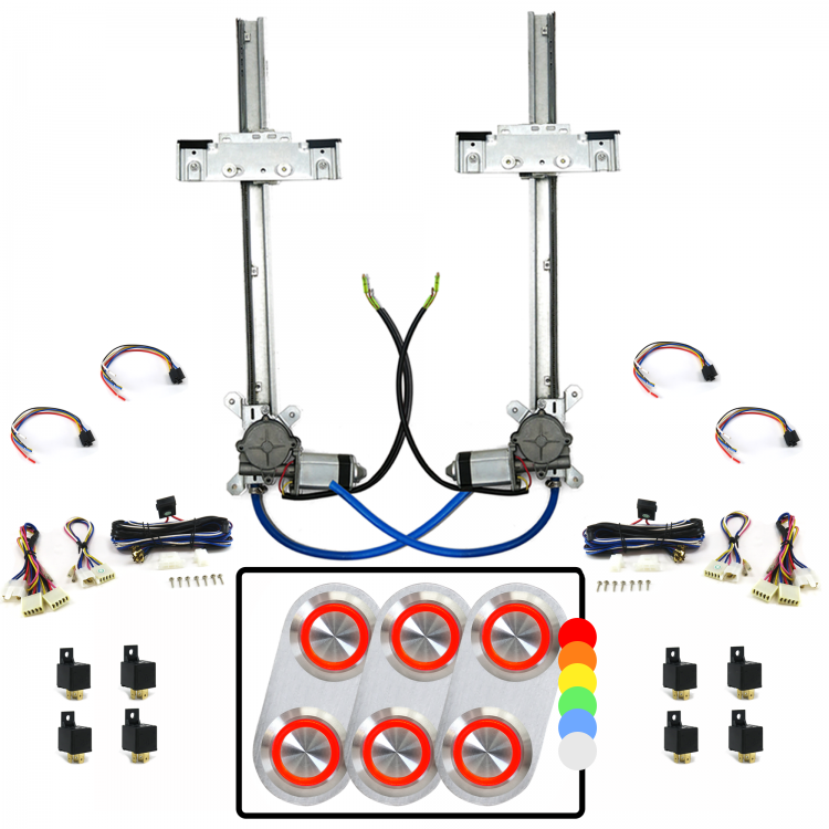 PW5500 Power Window Kits with Billet Switches