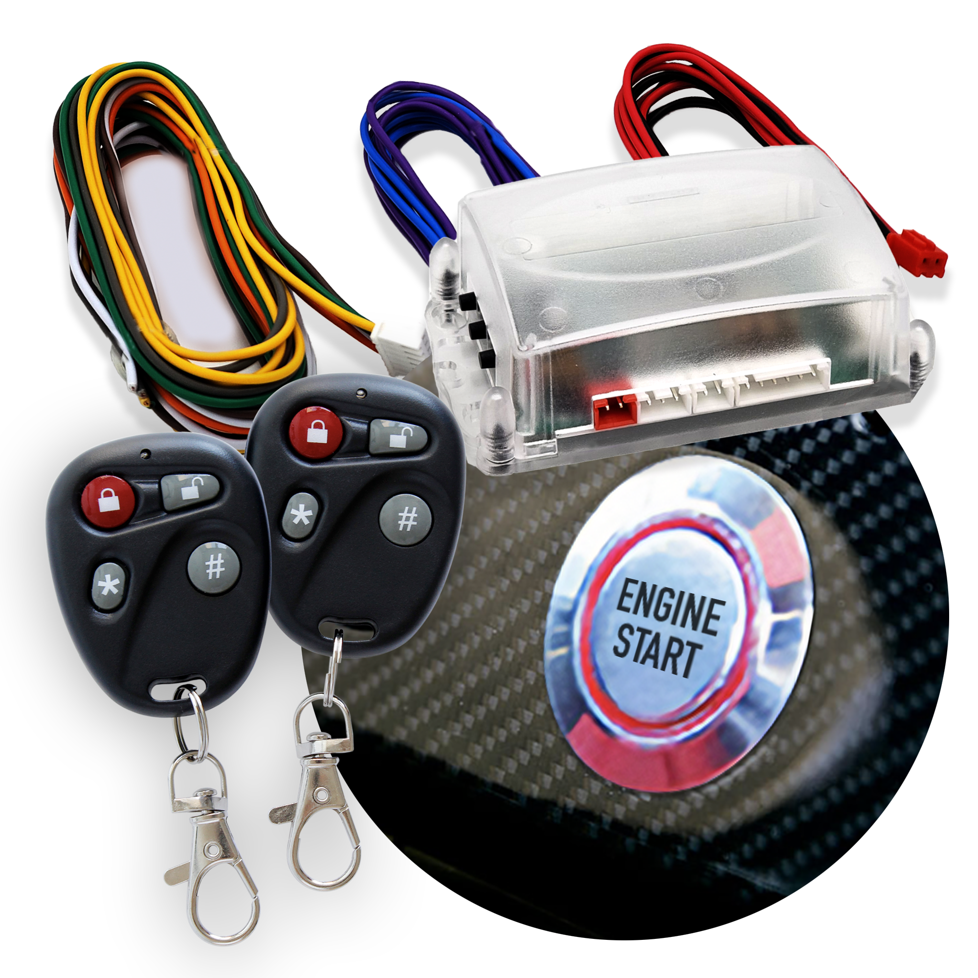 Engine Start Modules with Remotes and Button