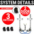 2 Door Flat Glass 12V Electric Power Window Kit w/ 3 Switches & Wiring Harness