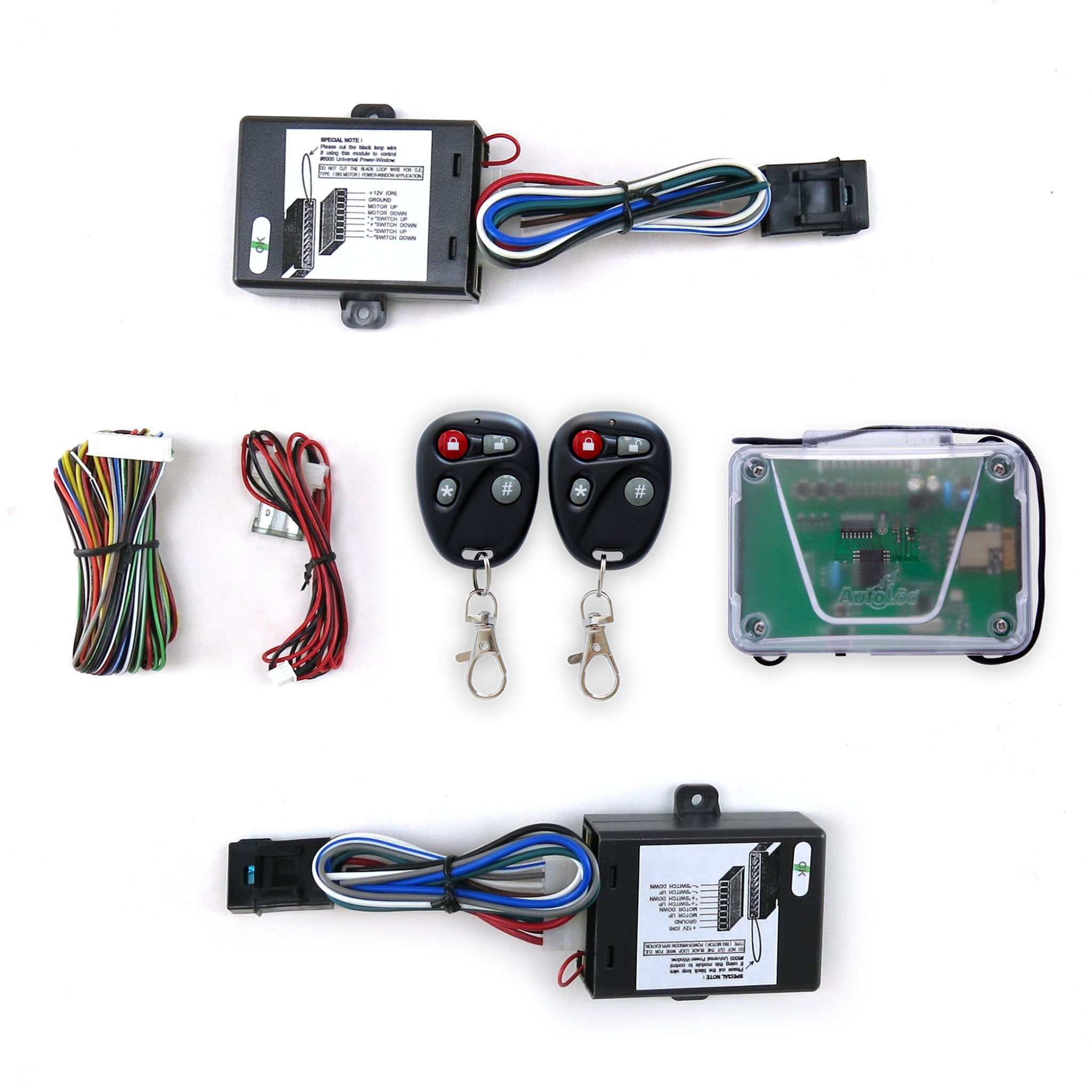 1950-1954 Austin A70 Hereford One Touch Remote Power Window Control Conversion Kit Keyless Entry System