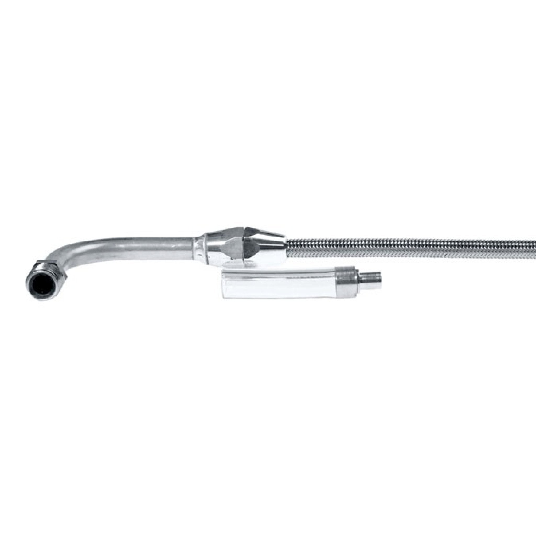 Billet Transmission Dipstick Dual Mount fits Ford C4 Pan Mount Stainless Braided