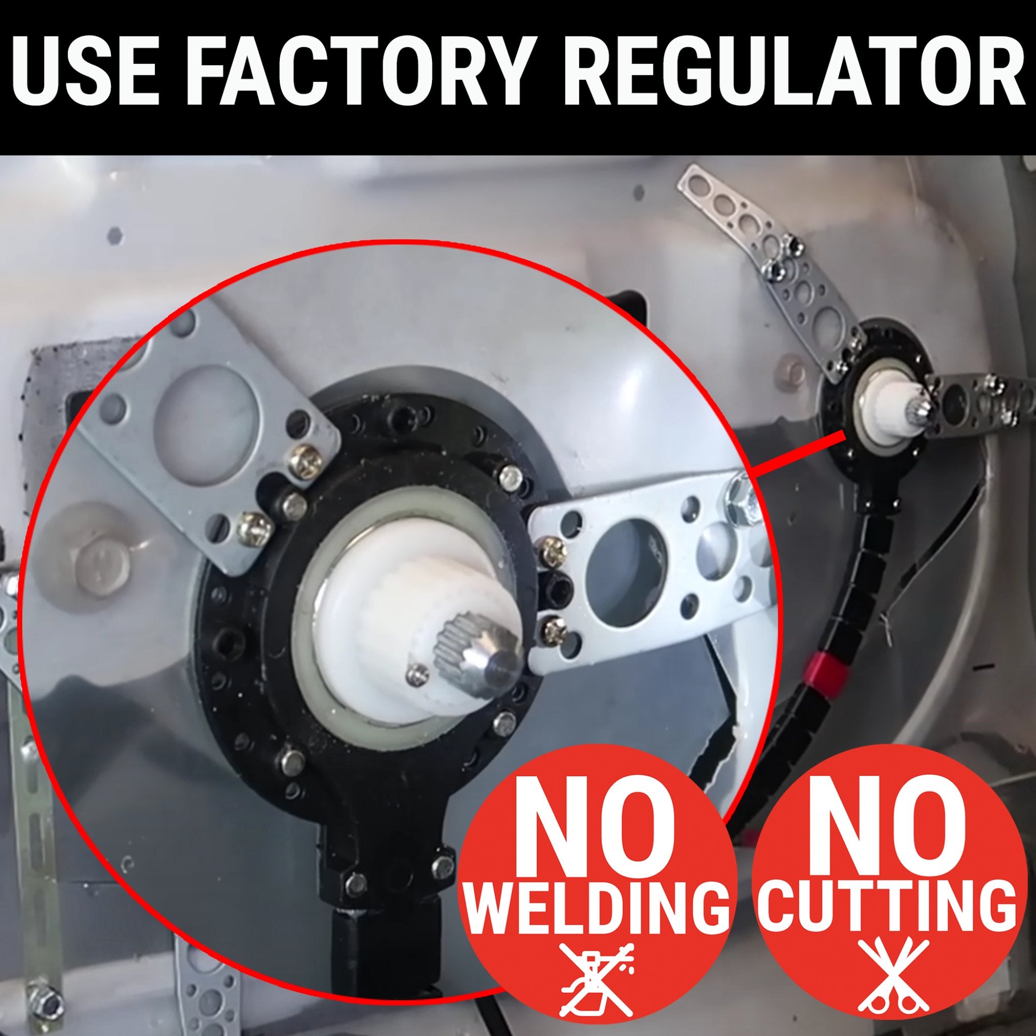 1992-1996 Toyota Chaser 2 Door Power Window Kit with Black Billet Aluminum Daytona Series Switches