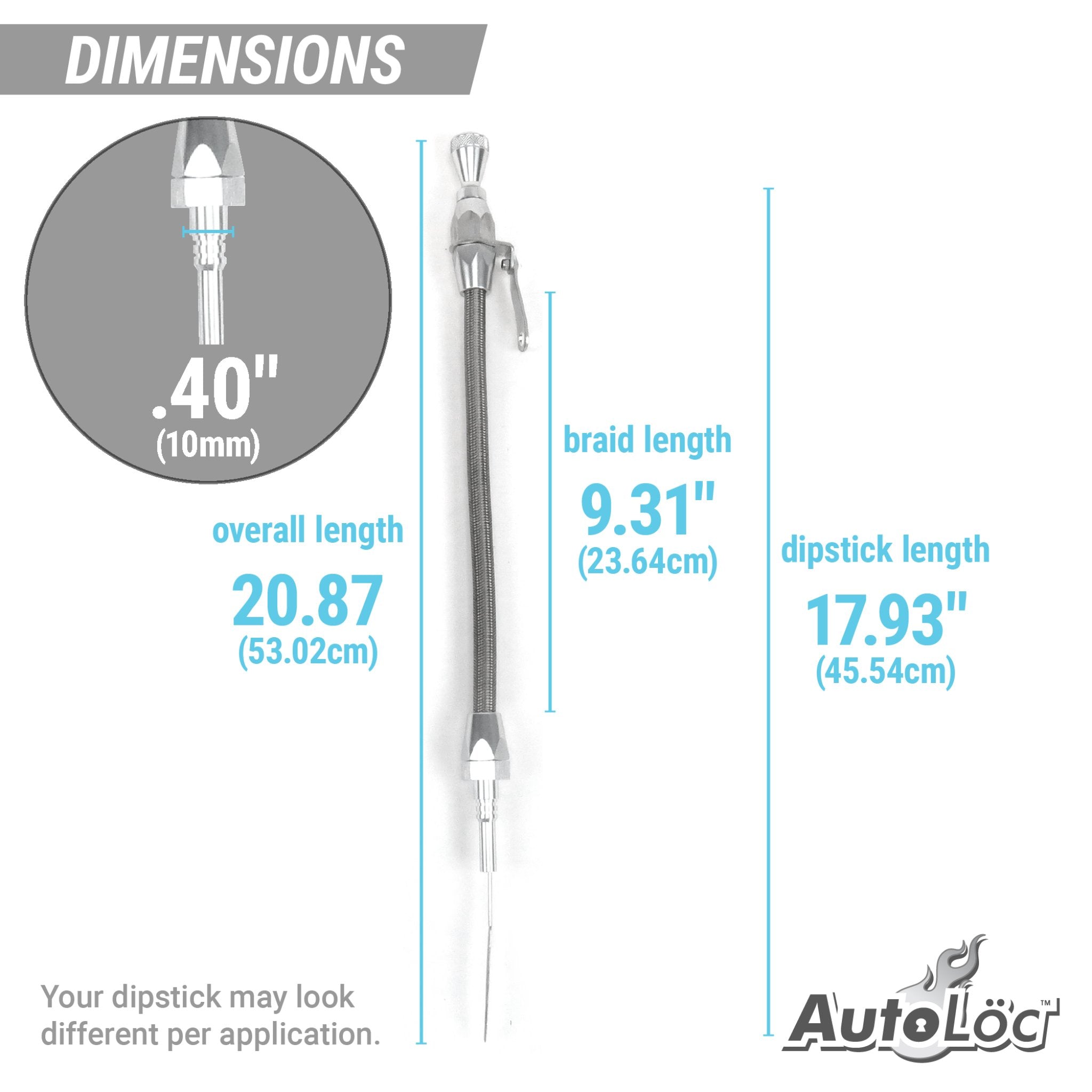 Billet Engine Oil Dipstick Chevy LS Stainless Steel -LS1 LS2 LS3 LS6 LSX SBC BBC