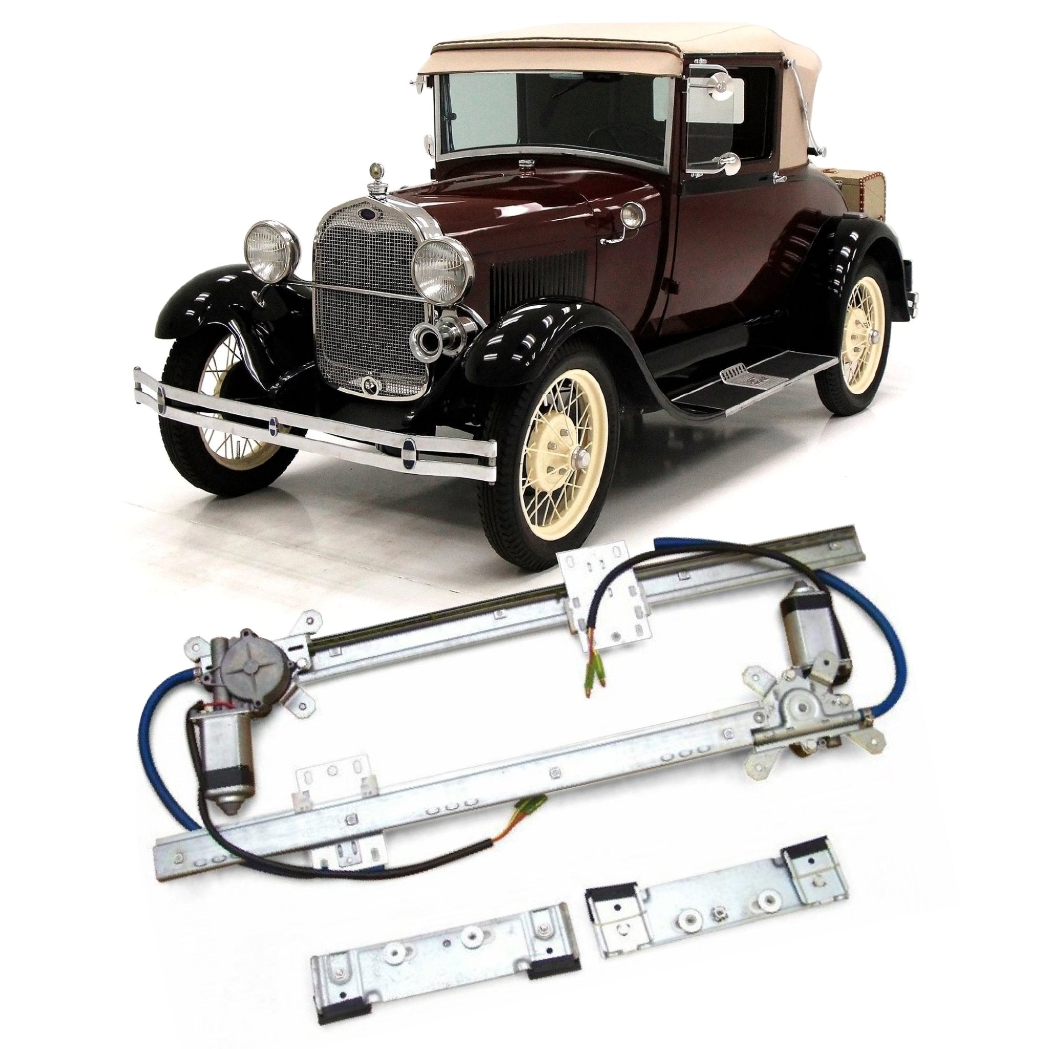 Power Window Kit for 1929 Model A Coupe Business Standard Deluxe Sport Special