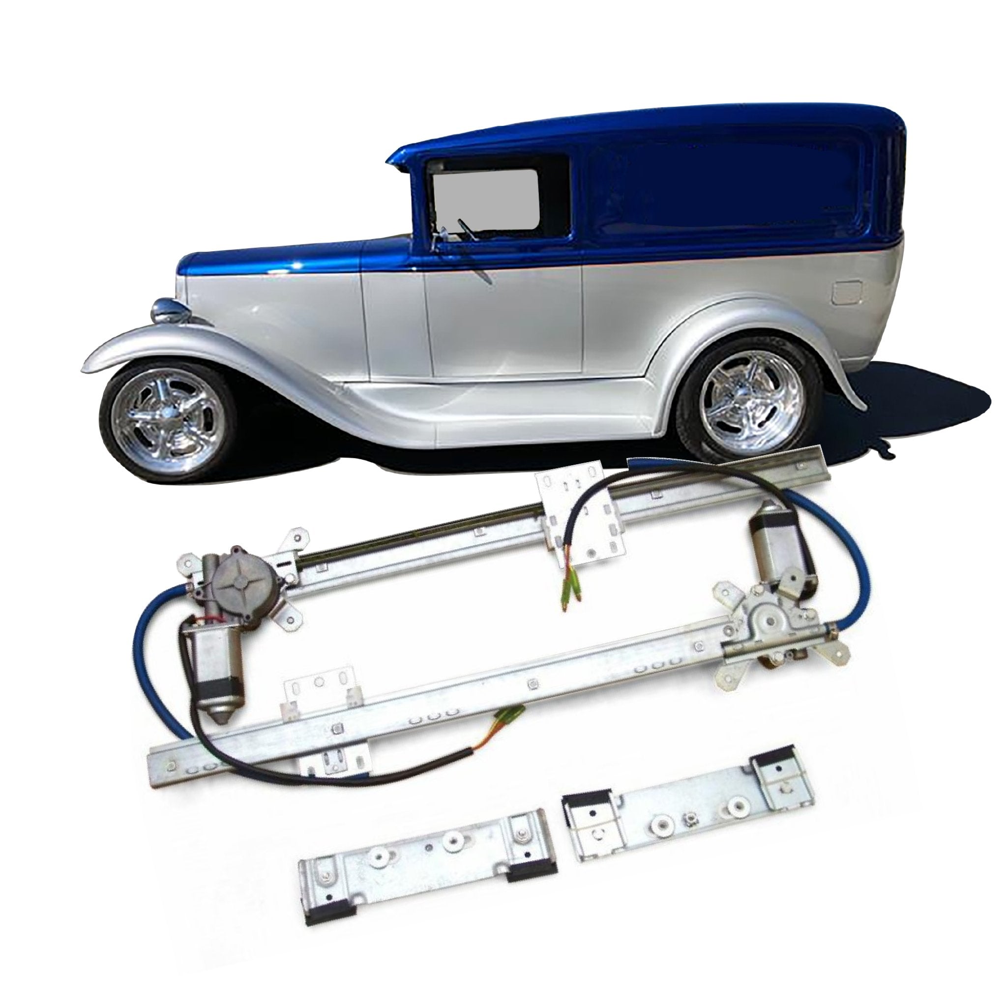 Autoloc Kit de conversión de elevalunas eléctrico de vidrio plano de 2 puertas para camioneta modelo A 1930