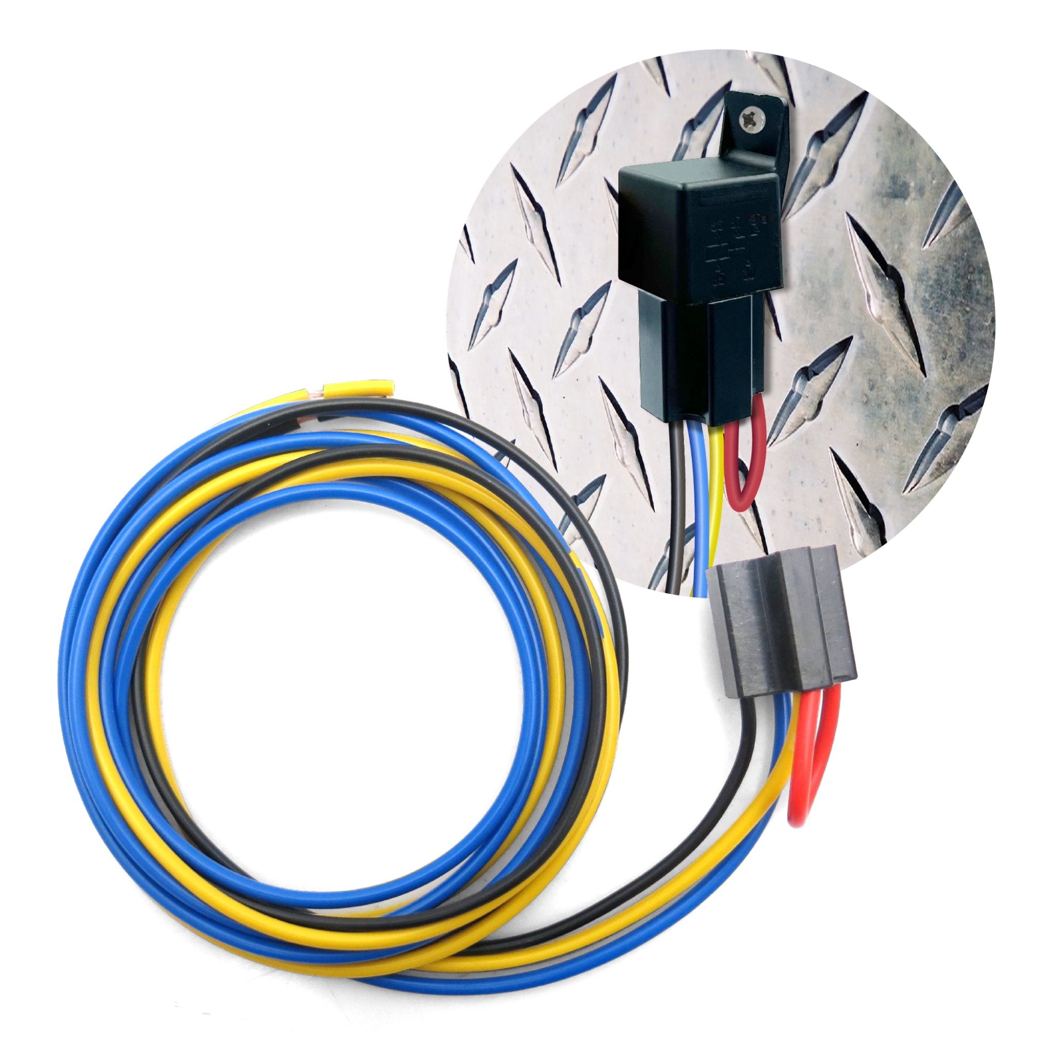 4-Pin 12V DC 48" Conector de cable flexible extra largo del zócalo del relé del coche