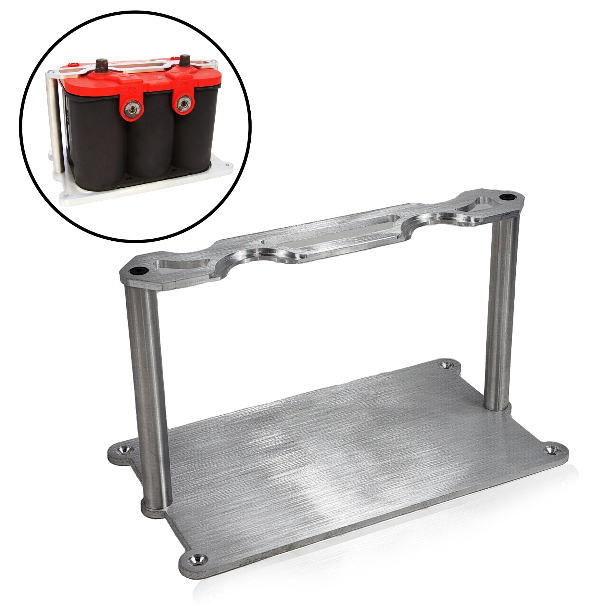 Optima Billet Aluminum Car Battery Mount Tray 34/78 Bracket Hold Down Relocation