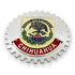 Cromo coche camión Chihuahua México parrilla insignia emblema bandera bandera roja medallón