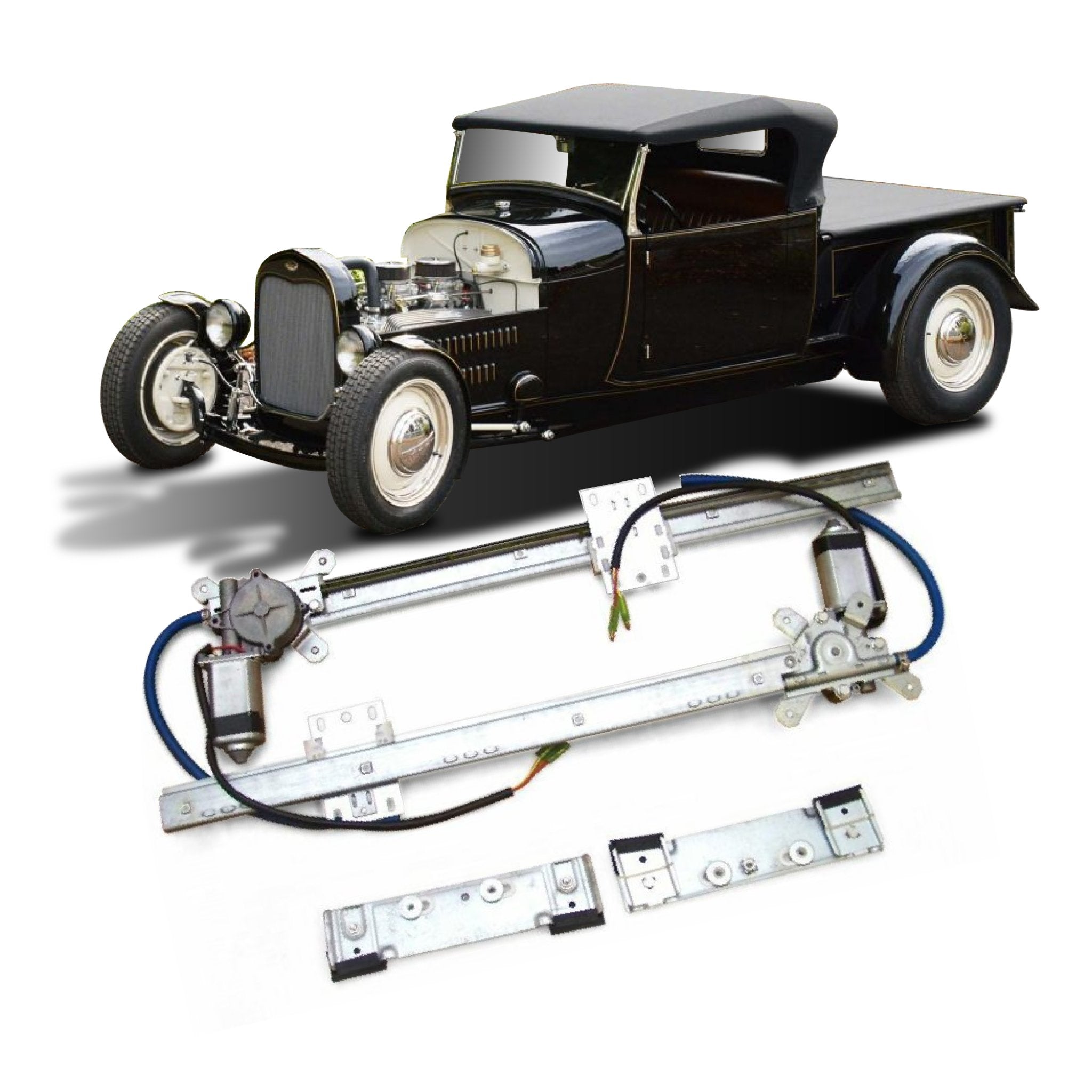 Kit de conversión de elevalunas eléctrico 1929 modelo A Roadster Pickup Standard Deluxe Sport