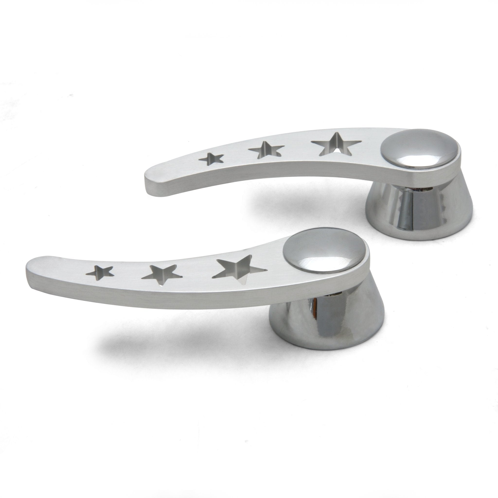 Universal Billet Aluminum Interior Car Door Handle Levers (Pair) - 3 Star Design