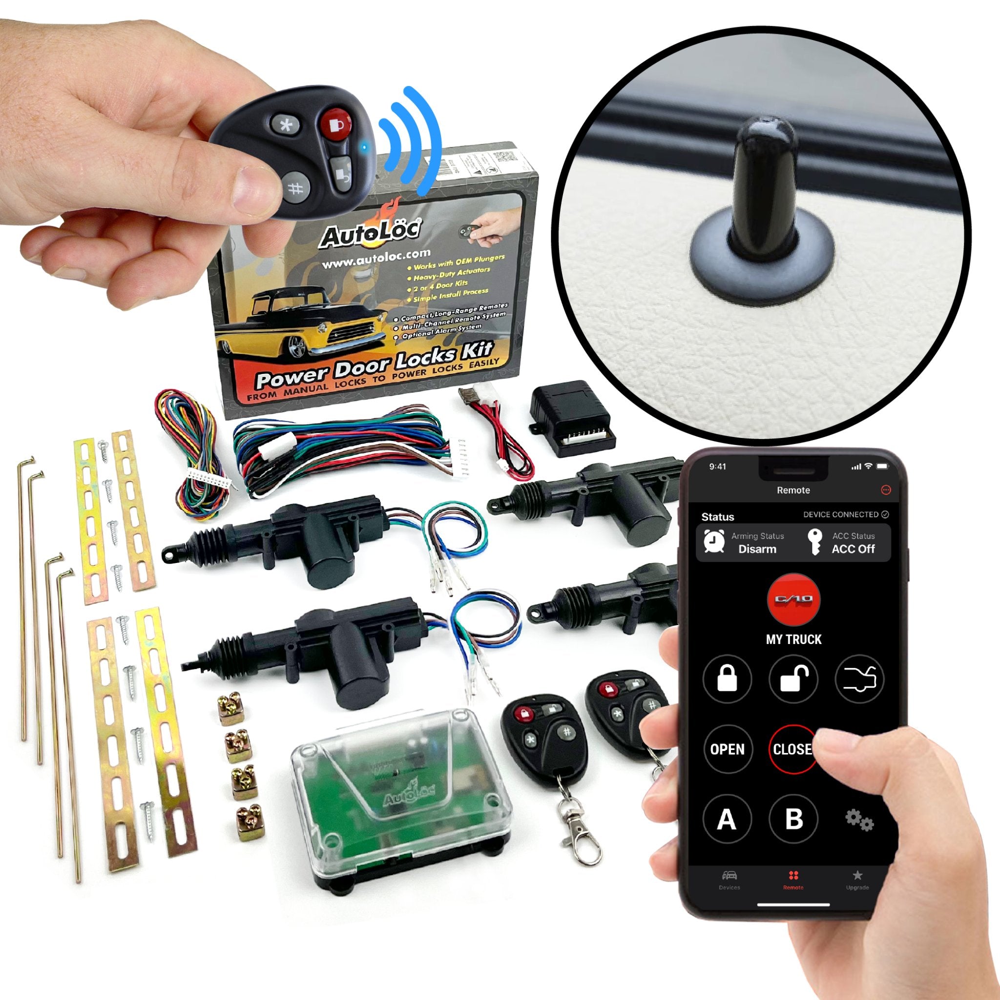 2015-Present Porsche Macan Central Locking 4 Door Power Lock Kit With Remote Keyless Entry, S, GTS, Turbo, Electric, T, Performance, 4 Electric, Diesel