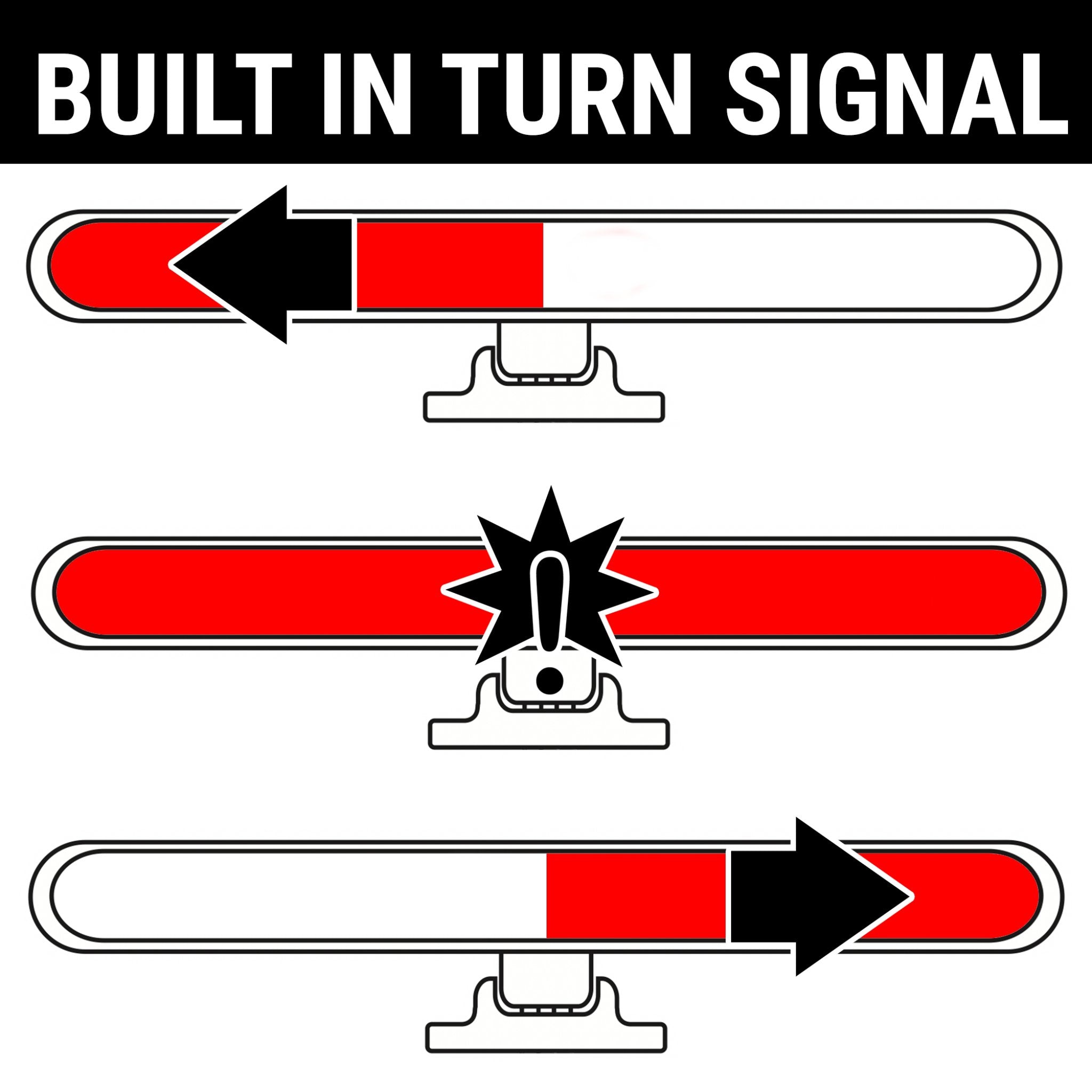 1941-1947 Tatra 57, 57A, 57B Billet Aluminum LED Third 3rd Brake Light Turn Signal Rear Window