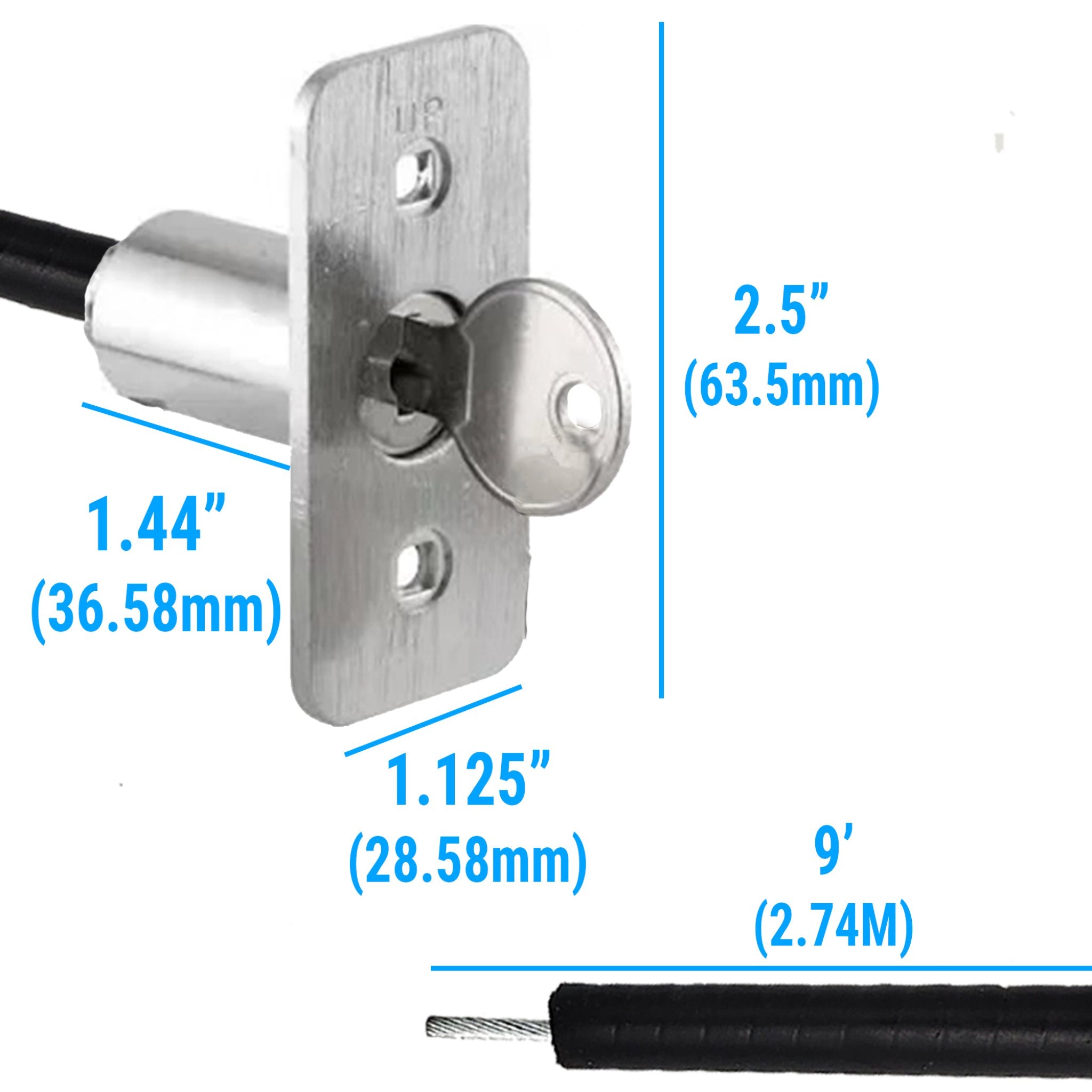 Kit de liberación de Cable de emergencia para pestillo de coche, cerradura de llave, desconexión de puerta de garaje Universal