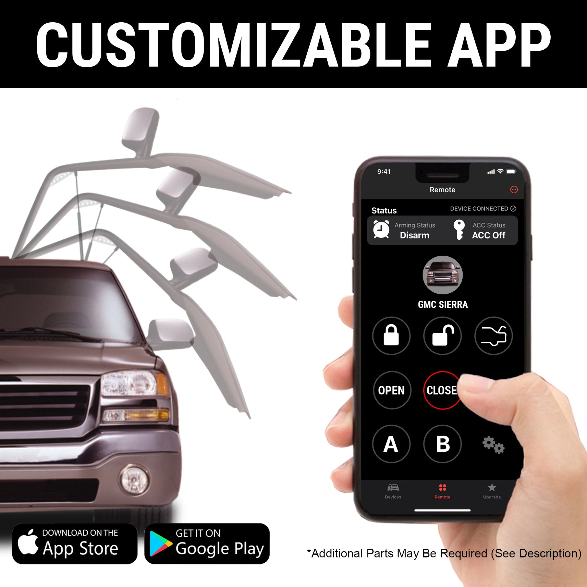 2012-2020 Holden Colorado Autoloc 4 Channel Remote Control Keyless Entry System 2 Key Fob Lock Unlock Door