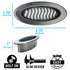 Brushed Billet Oval AC Air Conditioning Heater Dash Vent Universal Wavy Louver