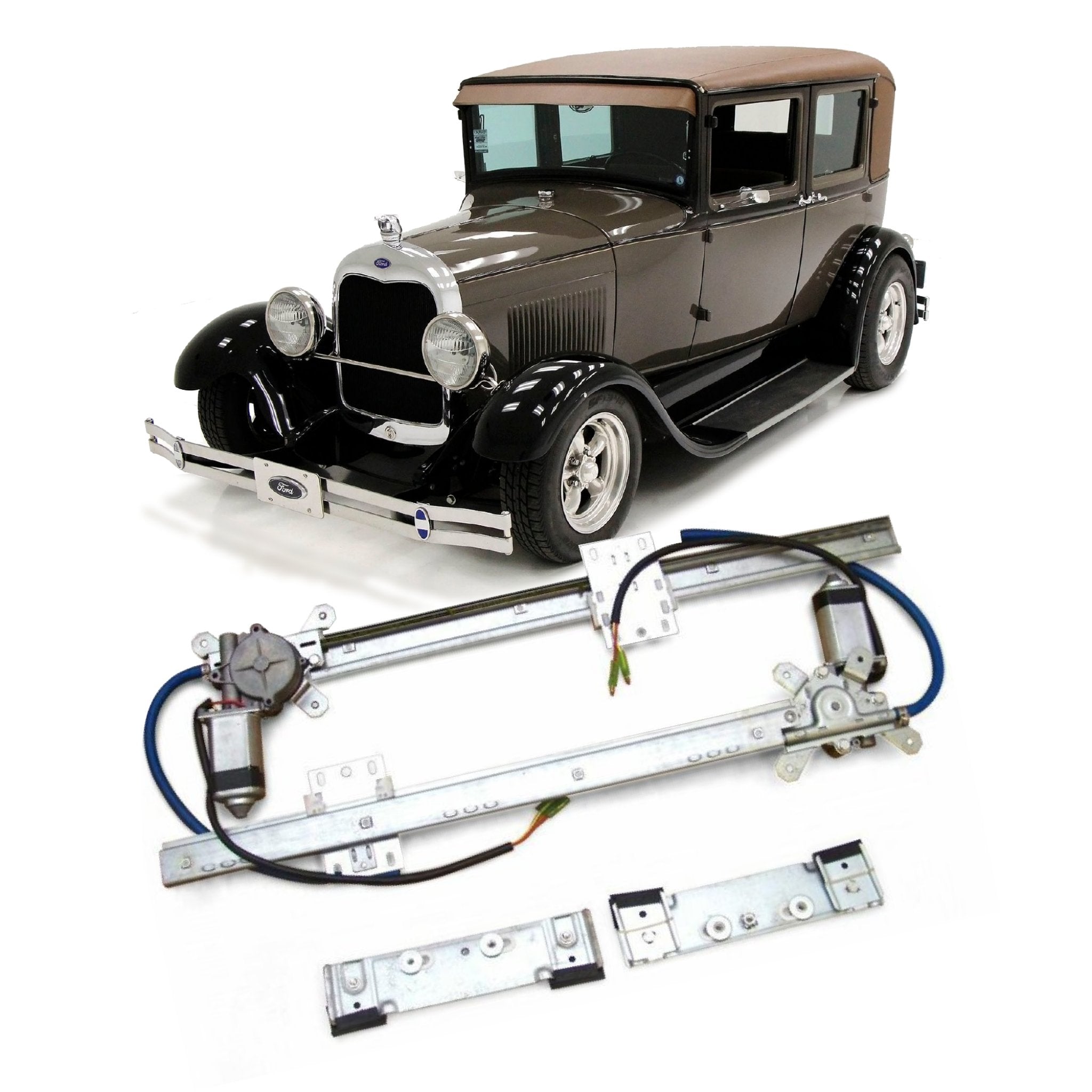 Power Window Kit 1928 Model A Sedan - Tudor Fordor Standard Deluxe A-400 Briggs