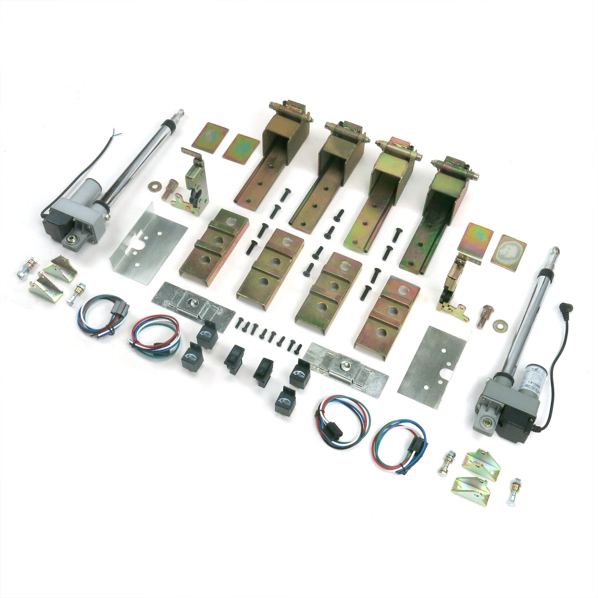 1993-2009 Nissan Crew 2 Door Automated Power Suicide Hidden Hinge Kit w/ Latches 12V Motor & Switches