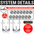 1946-1948 Chrysler C23 4 Door Flat Glass Power Window Kit with Silver Billet Aluminum Retro Switches