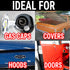 15lb Power Trunk Hood Hatch Gas Cap Kit w/ Solenoid Motor Latch and Door Popper