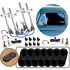 4 Door Flat Glass Power Window Kit with Black Billet Aluminum Daytona Switches