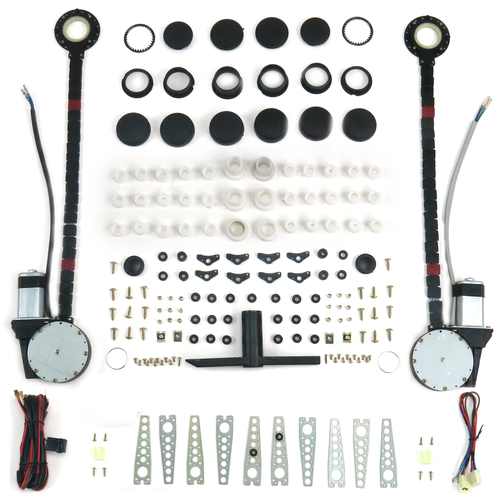 Universal 2 Door Electric Power Window Conversion Kit w/o Switches for Car Truck