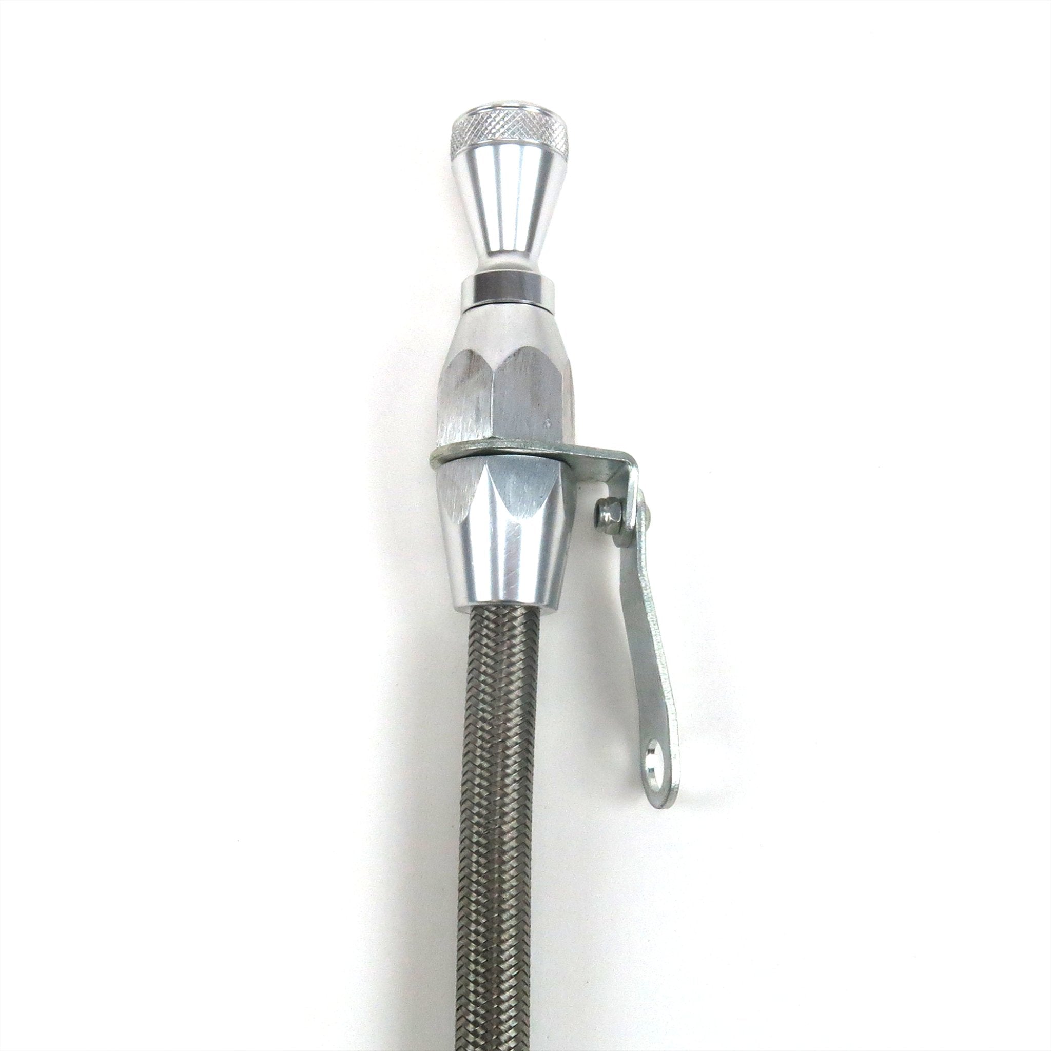 Billet Engine Oil Dipstick Ramjet / Small Block Chevy / GM Vortec Braided Steel