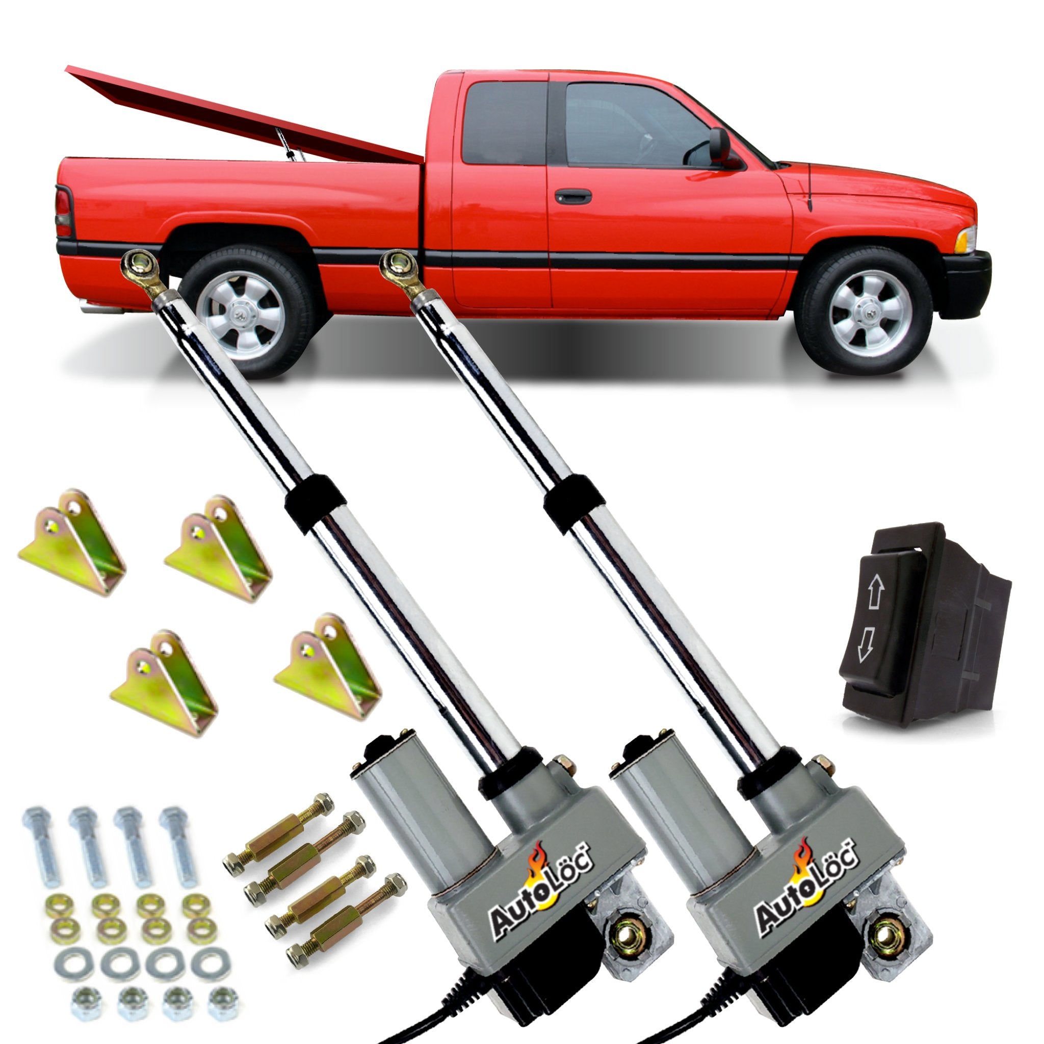 94-02 Dodge Truck Power Tonneau Cover Lift Kit Soportes de montaje e interruptor de 3 vías