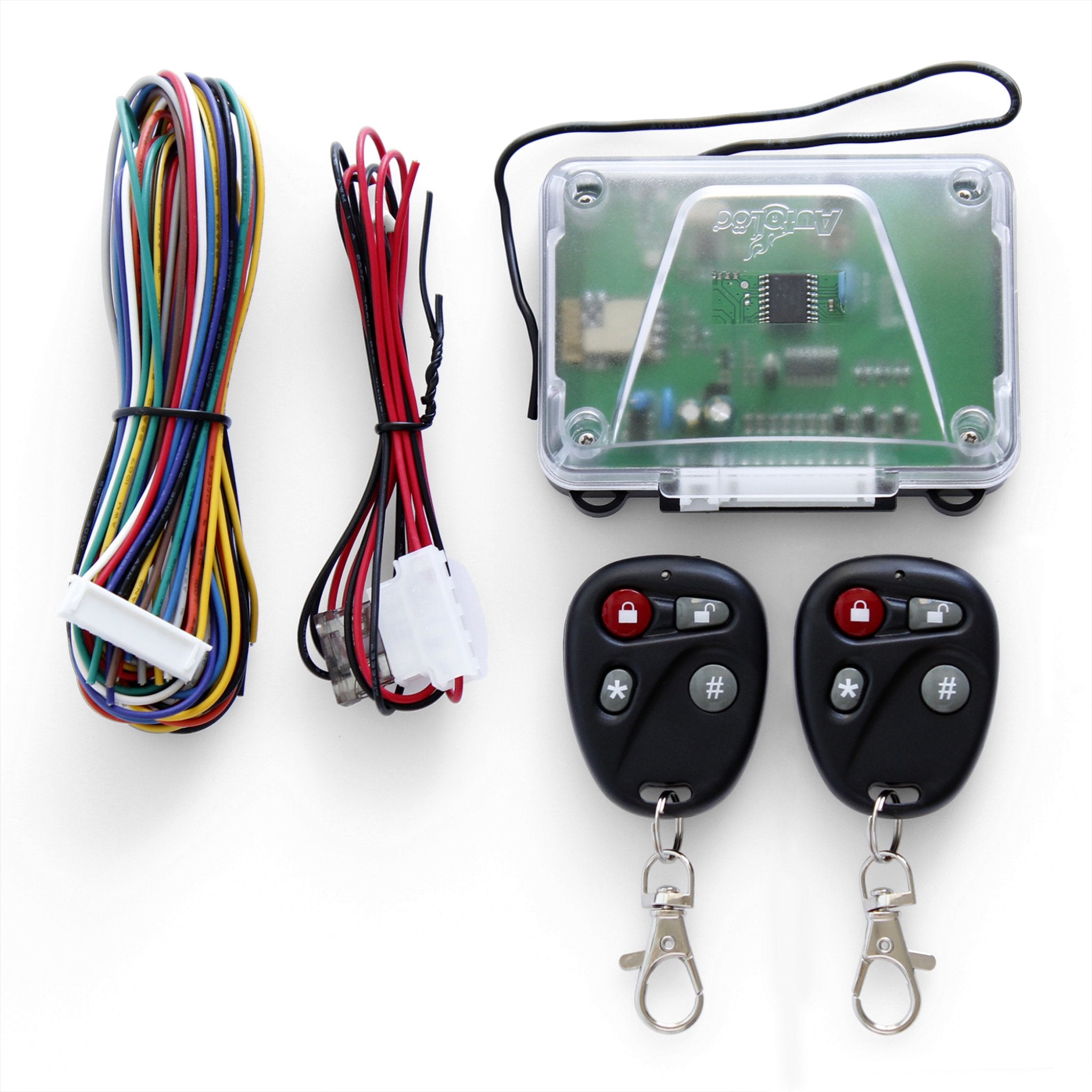 Autoloc 8 Channel Remote Control Keyless Entry System 2 Key Fob Lock Unlock Door