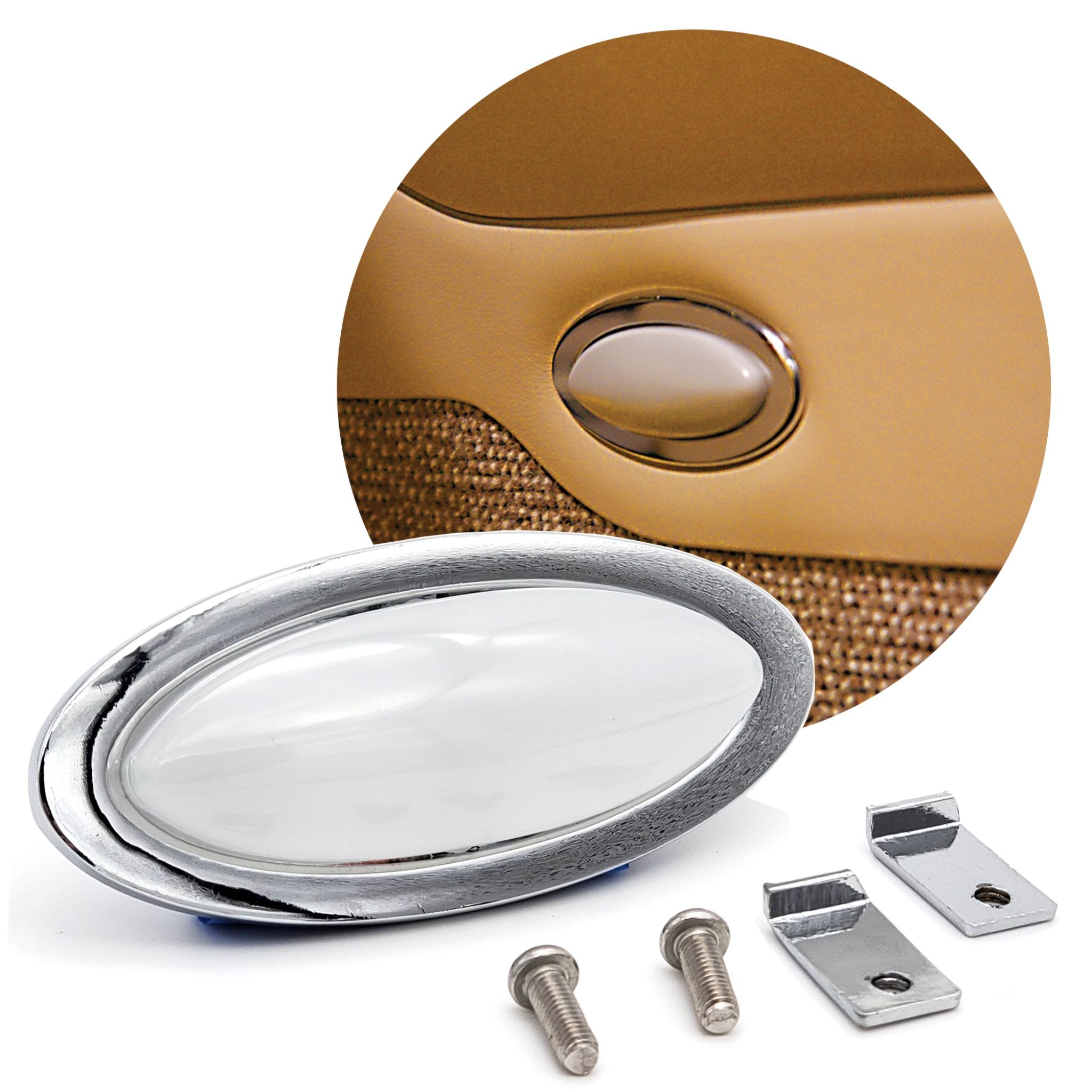 Oval Universal LED Interior Dome Light Courtesy Map