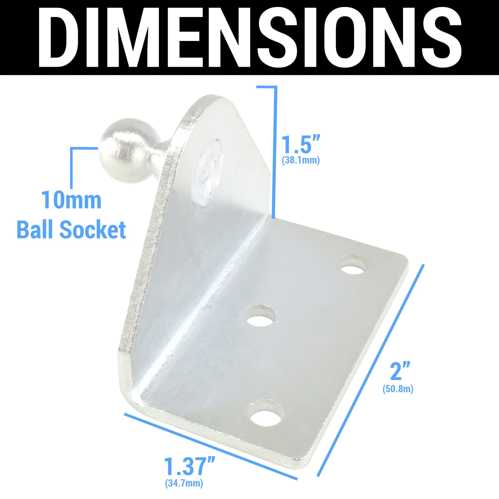 Kit de asistencia para elevación de bisagra de puerta de capó de maletero de coche con puntal de gas de 220 lb y soportes de montaje