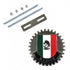 Insignia cromada para parrilla de coche, emblema de México, bandera mexicana, medallón de bandera negra