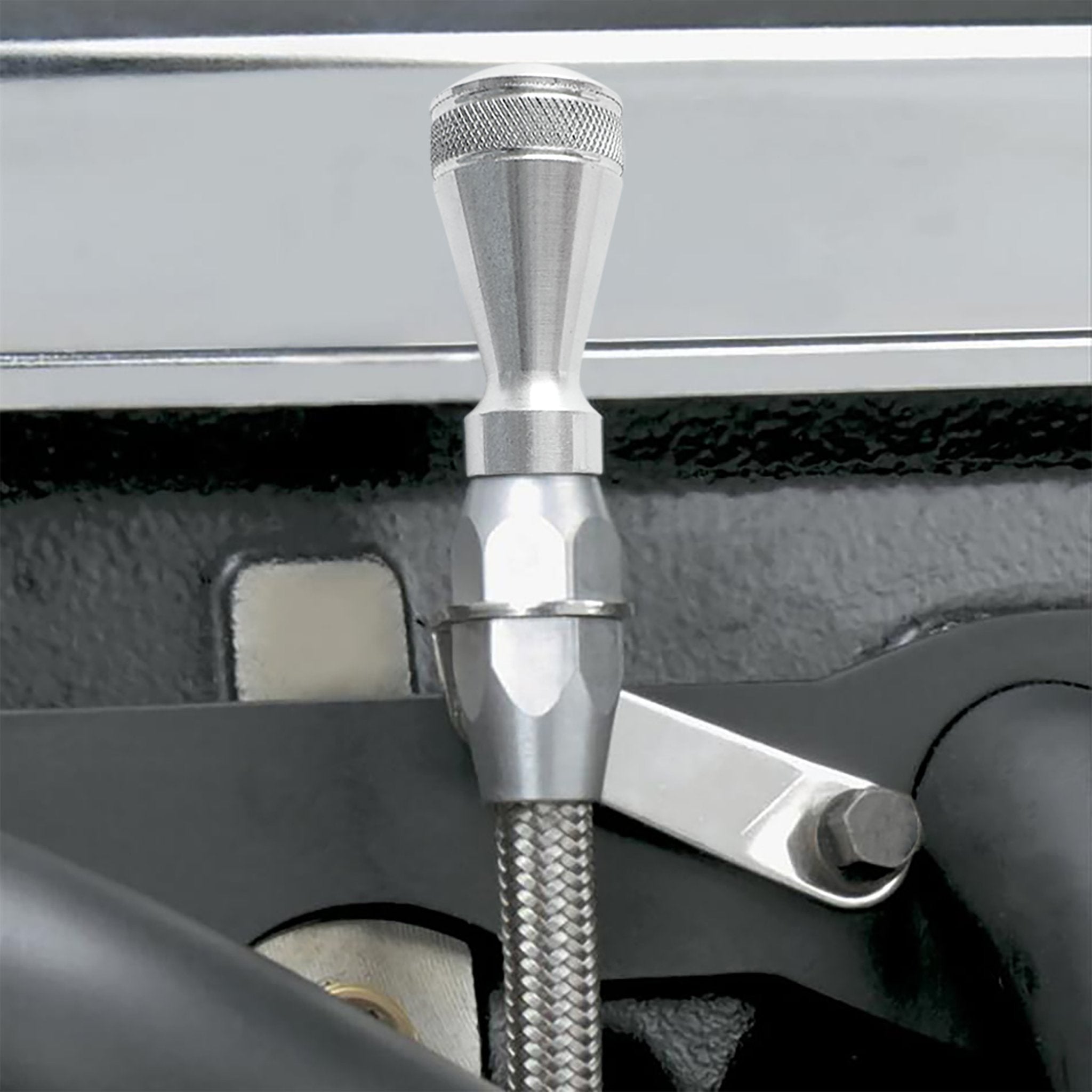 Billet Engine Oil Dipstick Ramjet / Small Block Chevy / GM Vortec Braided Steel