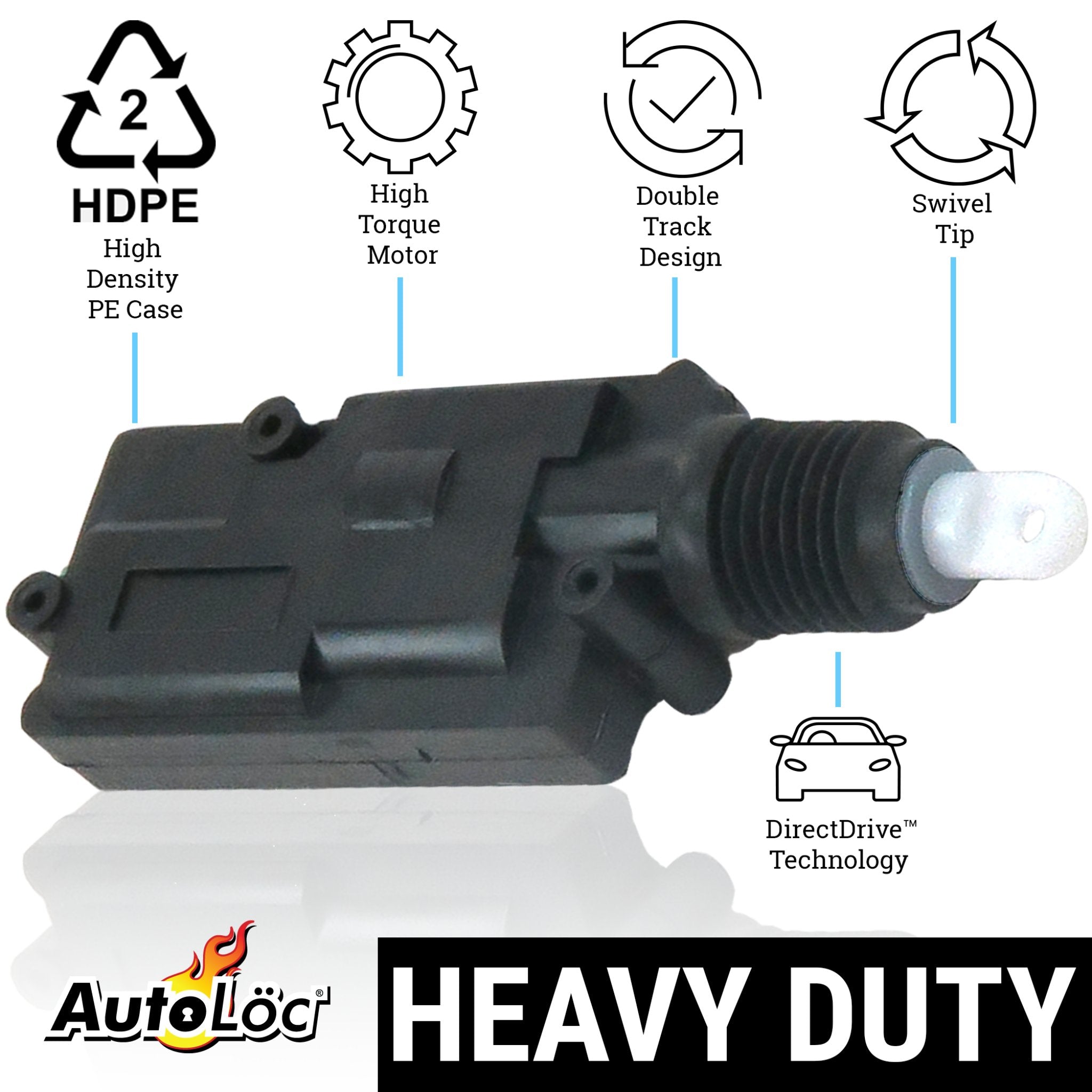 1936-1938 Tatra 57, 57A, 57B Compact 13 Lbs Heavy Duty 2 Wire Power Door Lock Actuator Upgrade Slim Fit 12V Motor