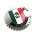 Insignia cromada para parrilla de coche, emblema de México, bandera mexicana, medallón de bandera negra