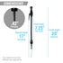 Black Engine Oil Dipstick Chevy SBC 1980 and Later Stainless Steel - Twist Lock