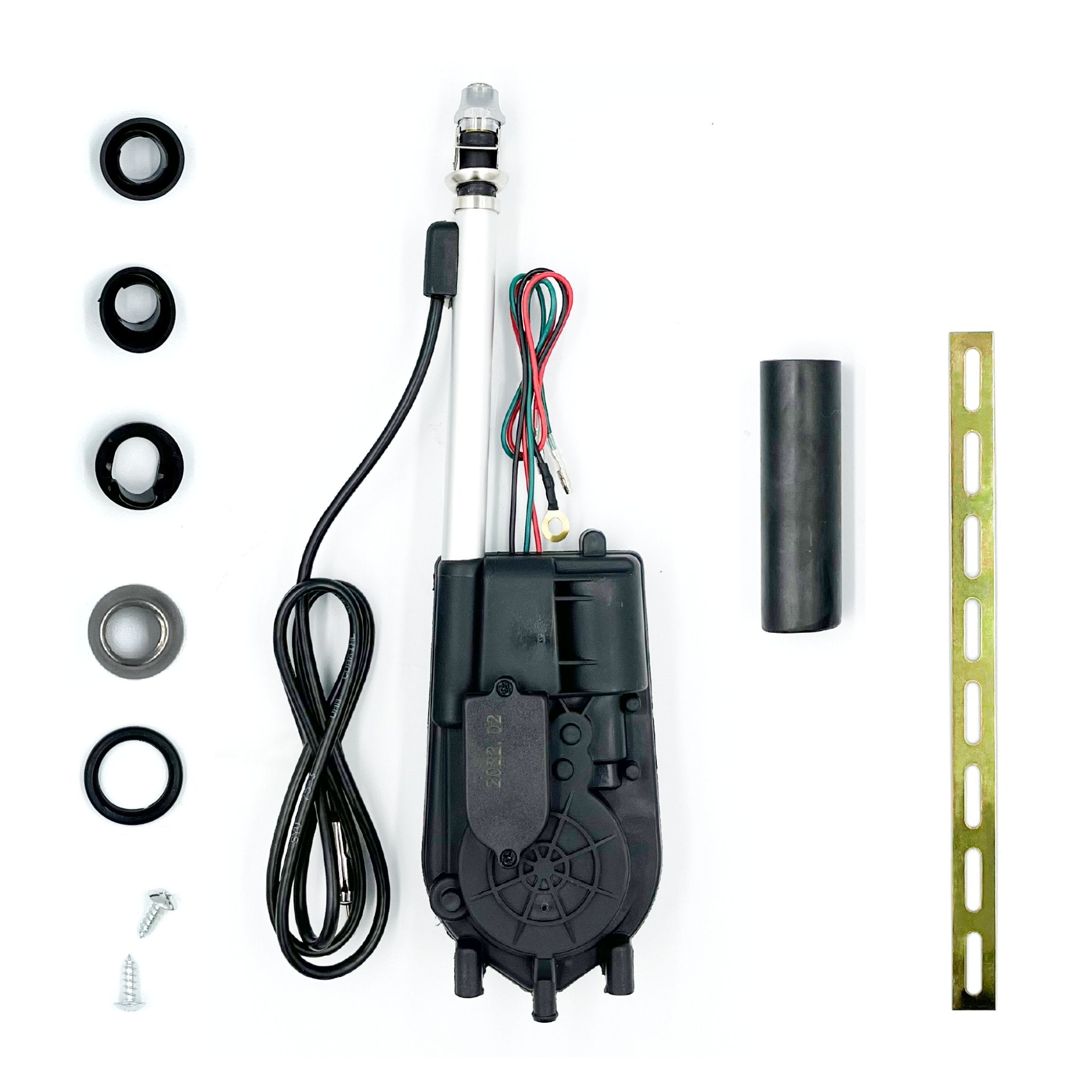 1999-2004 Chevrolet Tracker Frenched AM FM Radio Automatic Power Antenna Kit Electric Stainless Mast 12V, LT,  ZR2, LSi, Delux, Lux, Tracker