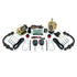 Kit de puerta afeitada remota de 50 lb de ajuste universal, 4 funciones, con relés y telares de cables de 12"