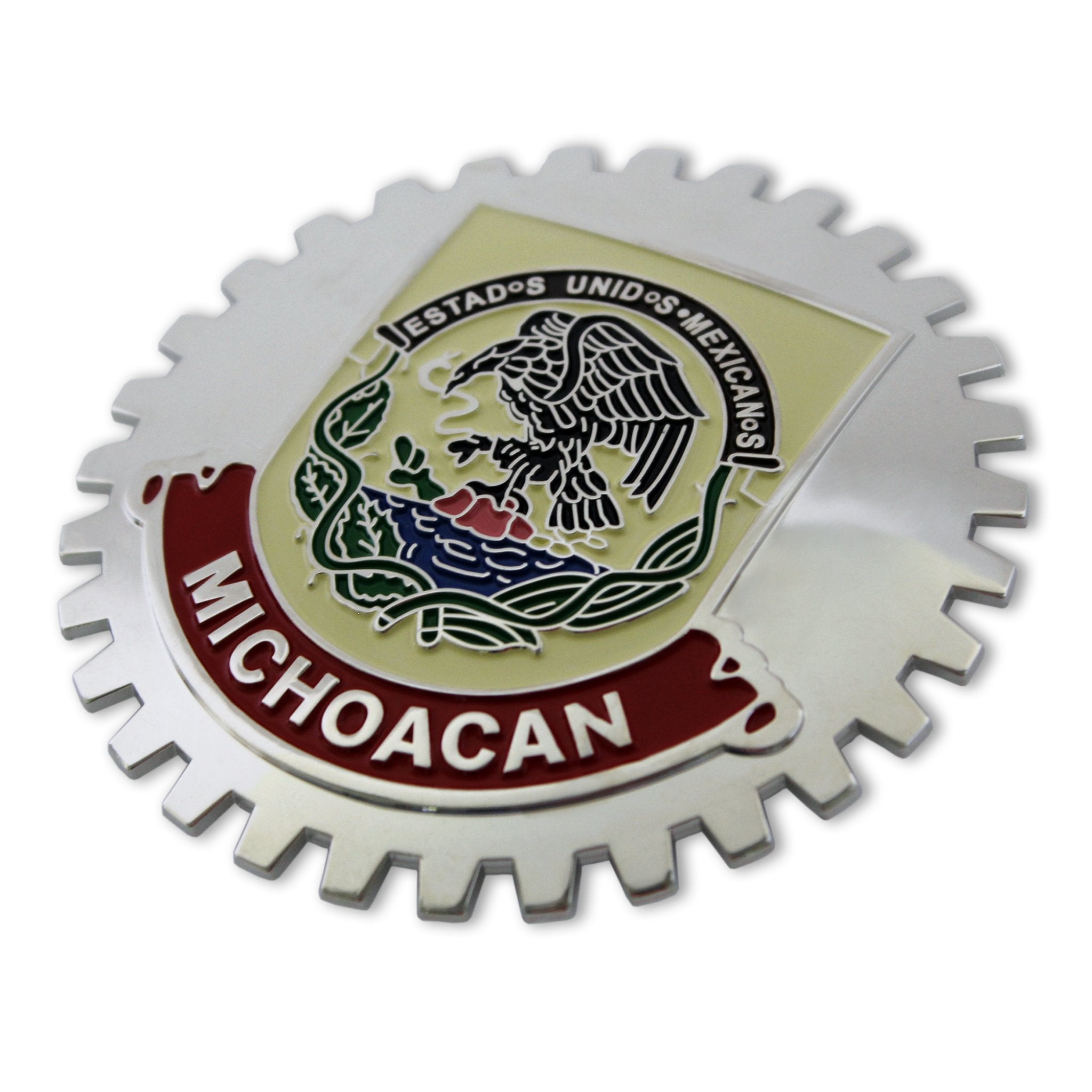 1995-2005 Chevrolet Blazer Michoacan Mexico Grille Emblem Badge Mex Medallion Flag Banner red