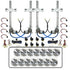 1946-1948 Chrysler C23 4 Door Flat Glass Power Window Kit with Silver Billet Aluminum Retro Switches