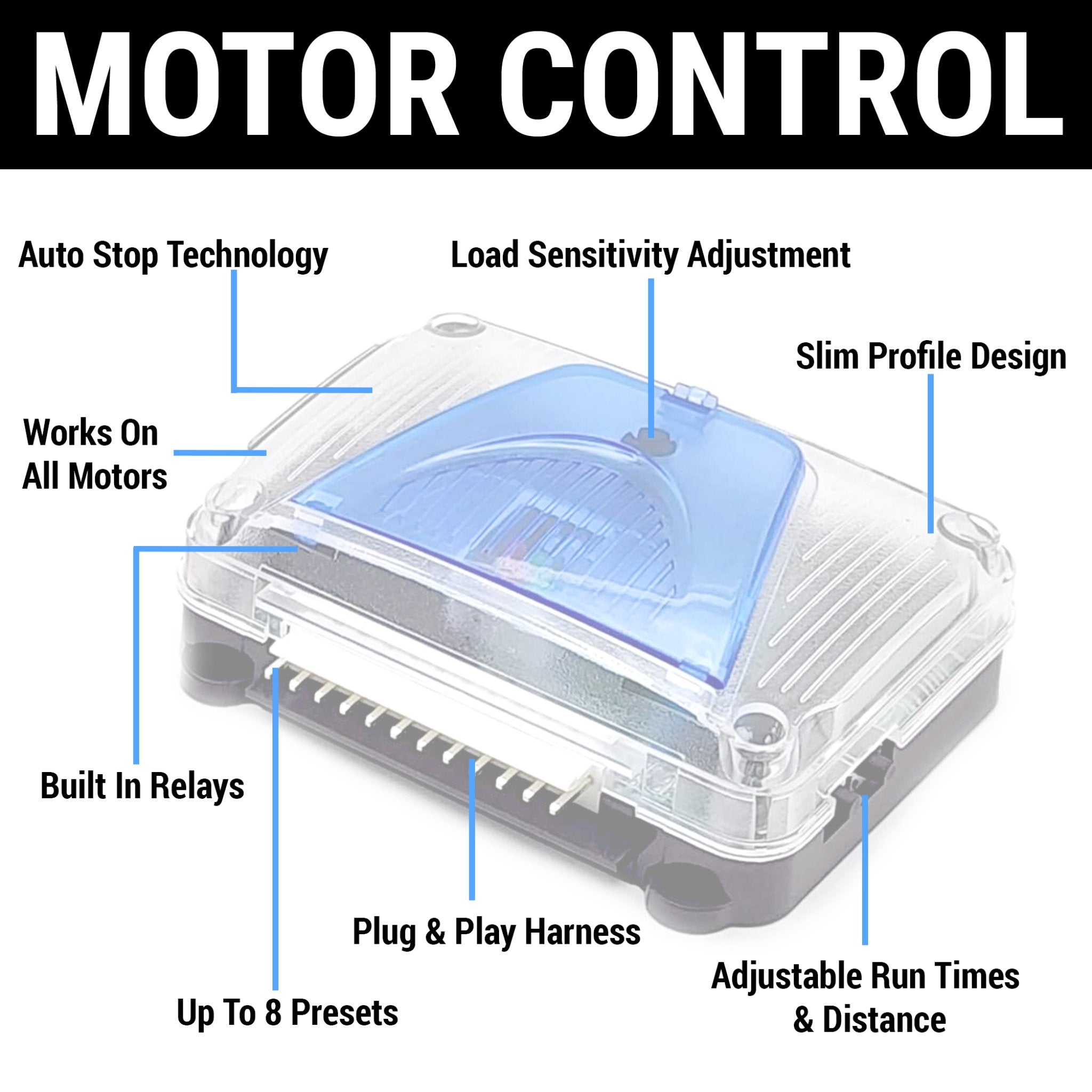 12V Remote Control Power Tonneau Cover Kit w/ Programmable Motor Control Module