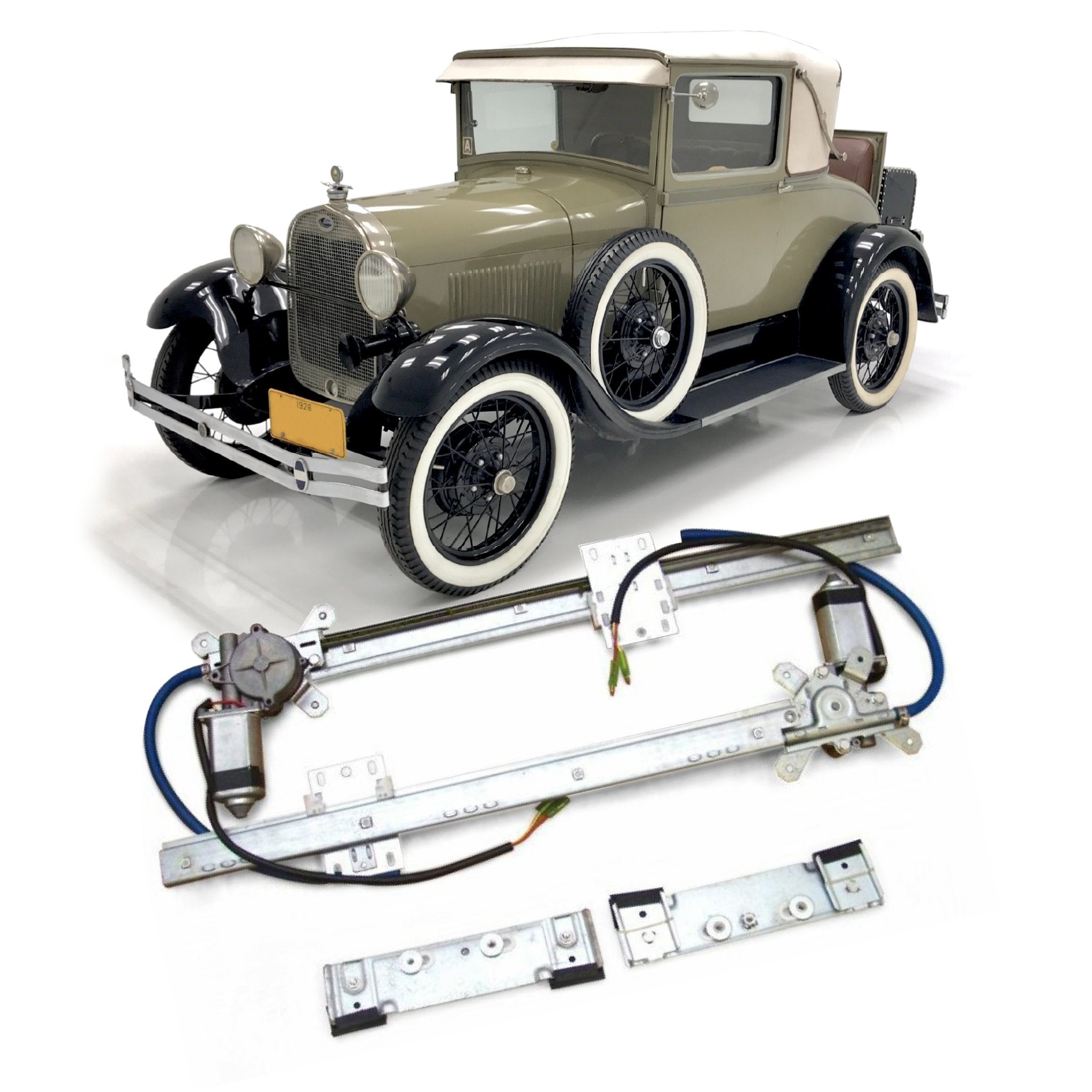 Kit de elevalunas eléctrico para 1928 Modelo A Coupé Business Standard Deluxe Sport Special